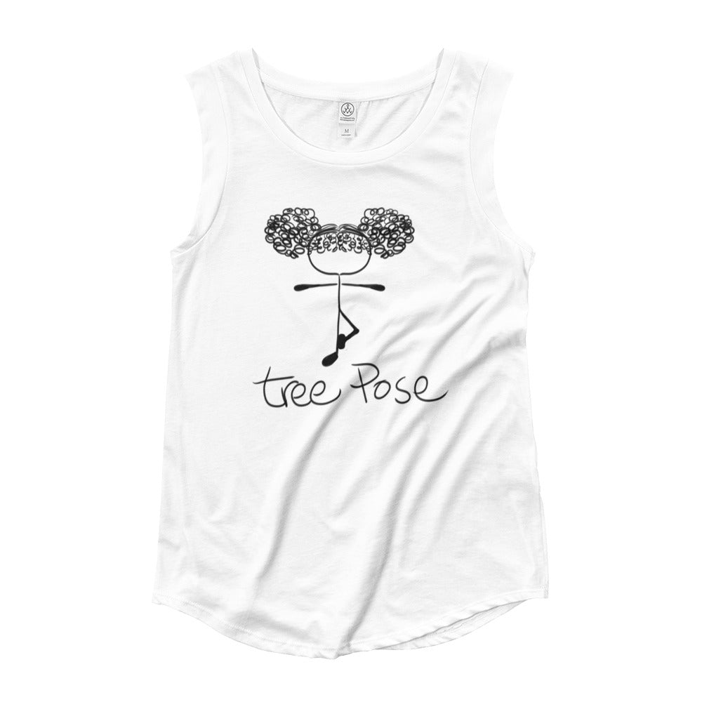 LRlive.fit Yoga tree pose stix-tionary t-shirt
