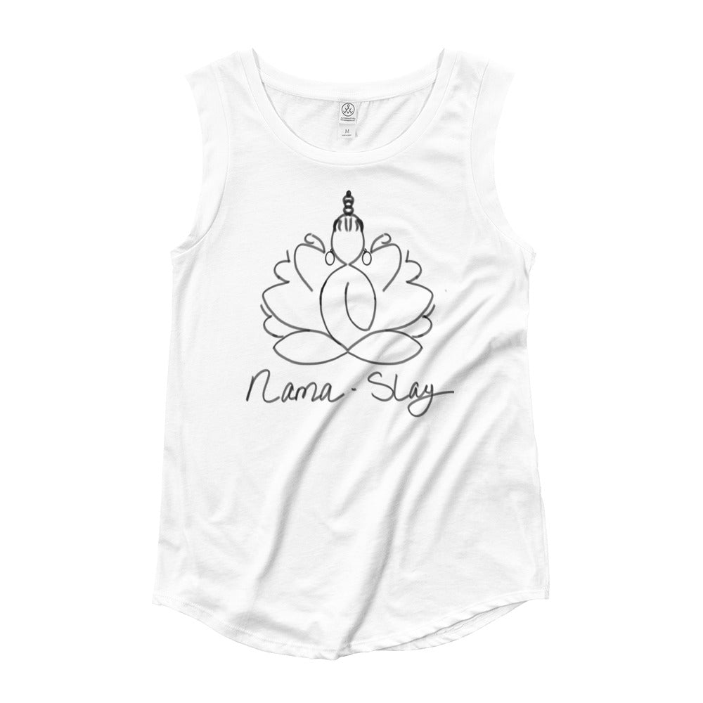 Yoga Nama-Slay Ladies’ Cap Sleeve T-Shirt